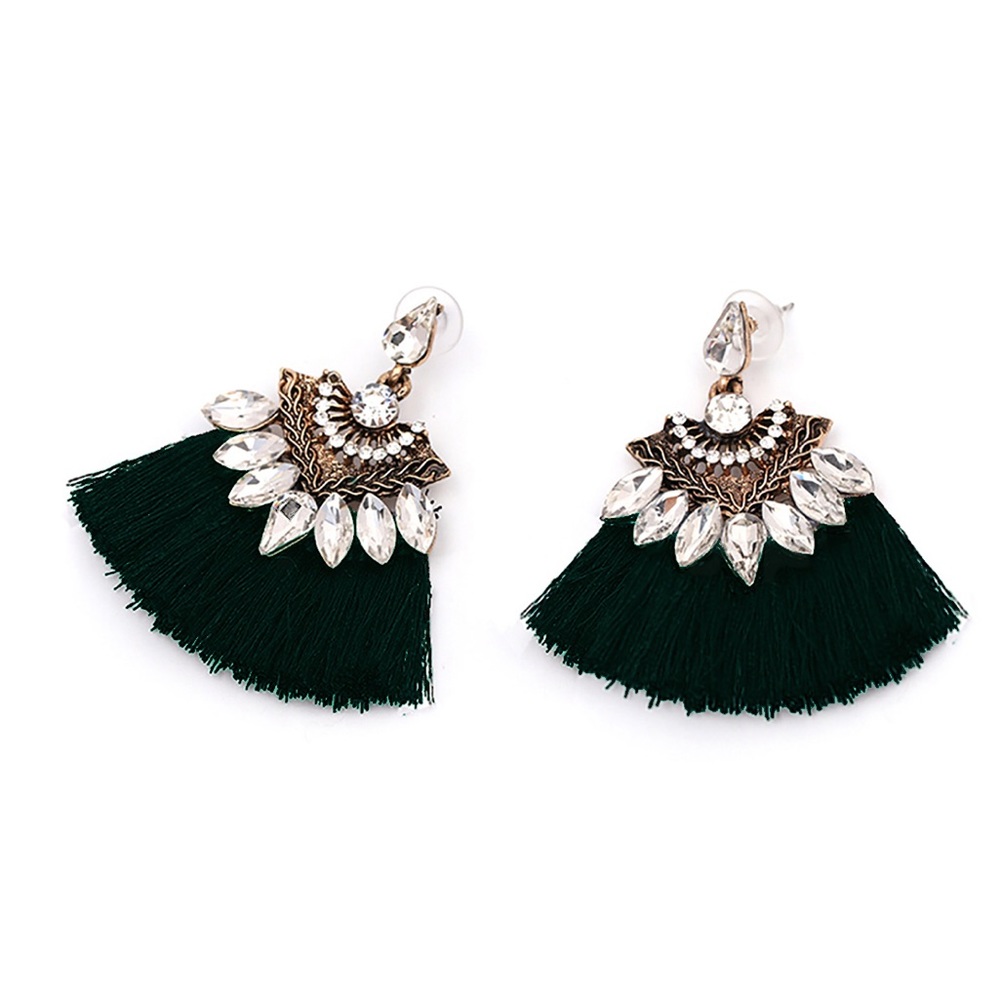Black Boho Tassels Earrings NWT